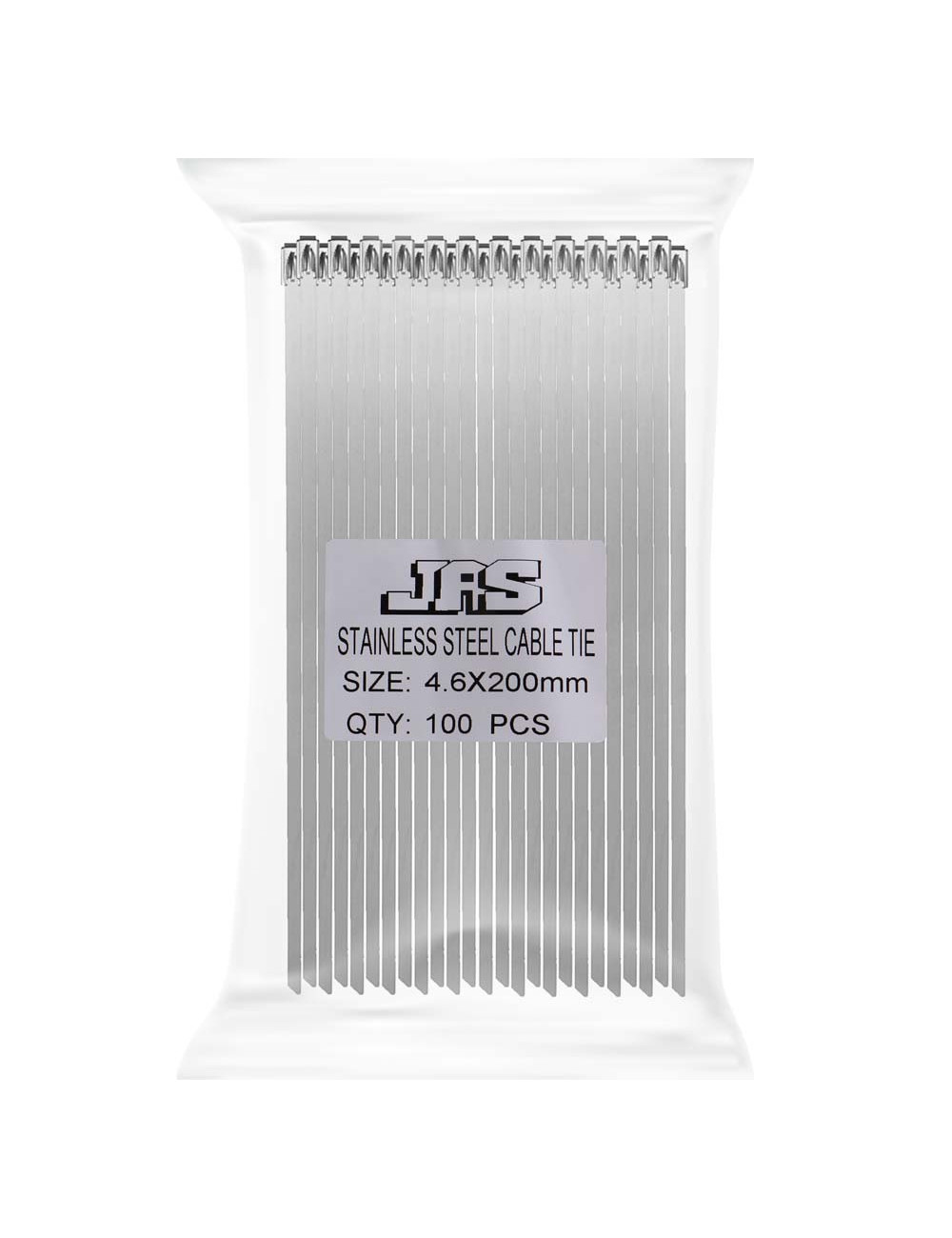 JAS STAINLESS STEEL CABLE TIE W/O COATED 4.6 X 200 MM