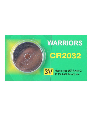 WARRIORS CR2032 LITHIUM BATTERY 3V