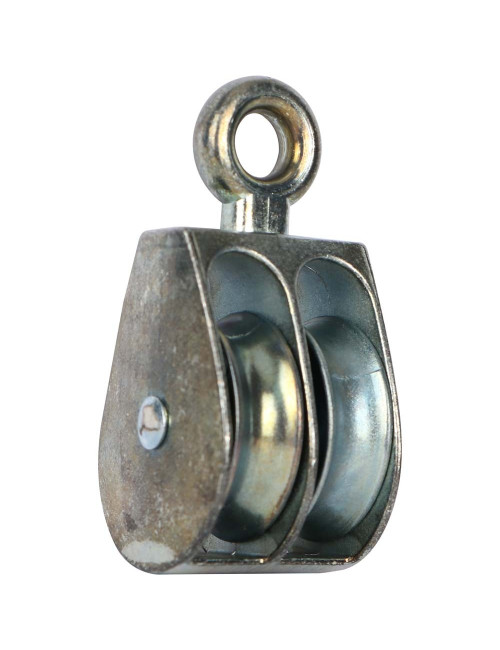 ELEC. GALV. DOUBLE PULLEY FIXED TYPE 1-1/2"
