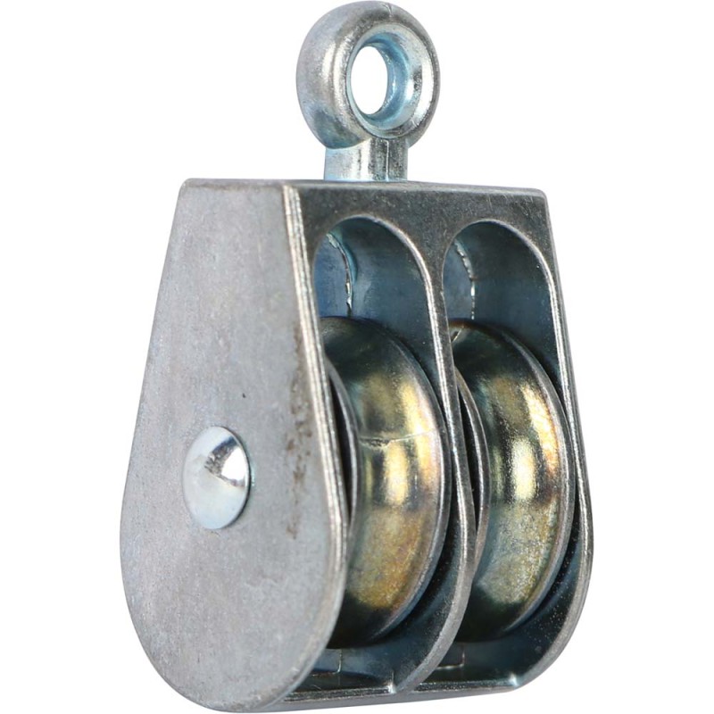 ELEC. GALV. DOUBLE PULLEY FIXED TYPE 1"