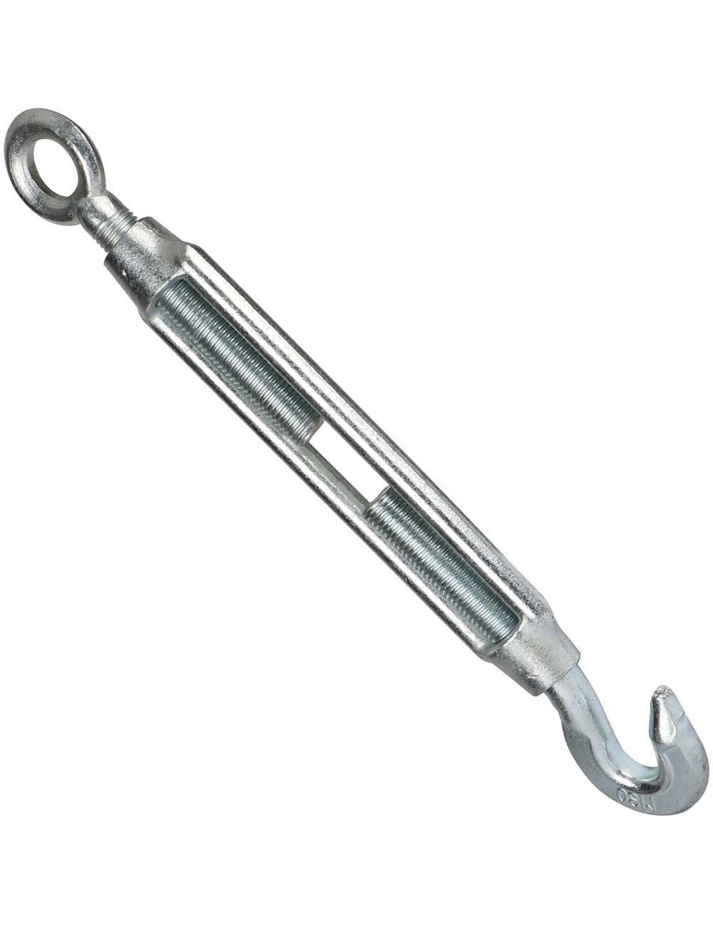 ELEC. GALV. COMM. TYPE TURNBUCKLE W/ HOOK & EYE 30 MM