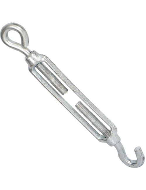 ELEC. GALV. COMM. TYPE TURNBUCKLE W/ HOOK & EYE 6 MM