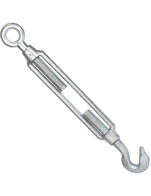 ELEC. GALV. COMM. TYPE TURNBUCKLE W/ HOOK & EYE 24 MM