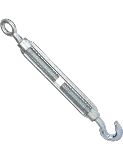 ELEC. GALV. COMM. TYPE TURNBUCKLE W/ HOOK & EYE 22 MM