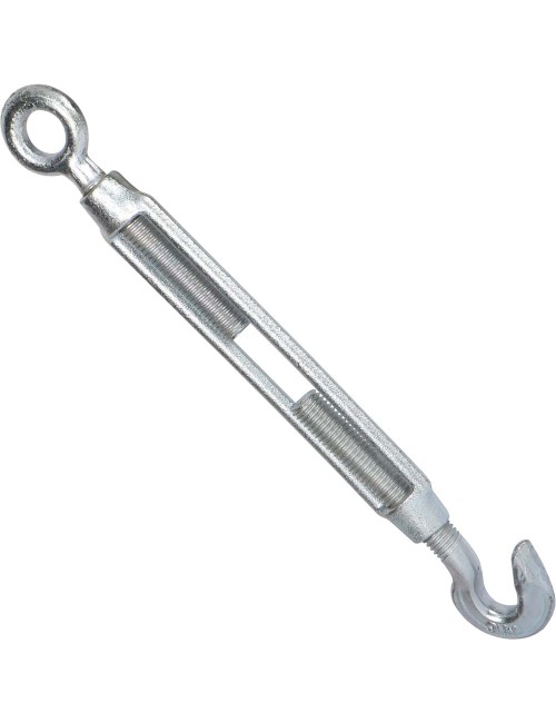ELEC. GALV. COMM. TYPE TURNBUCKLE W/ HOOK & EYE 16 MM