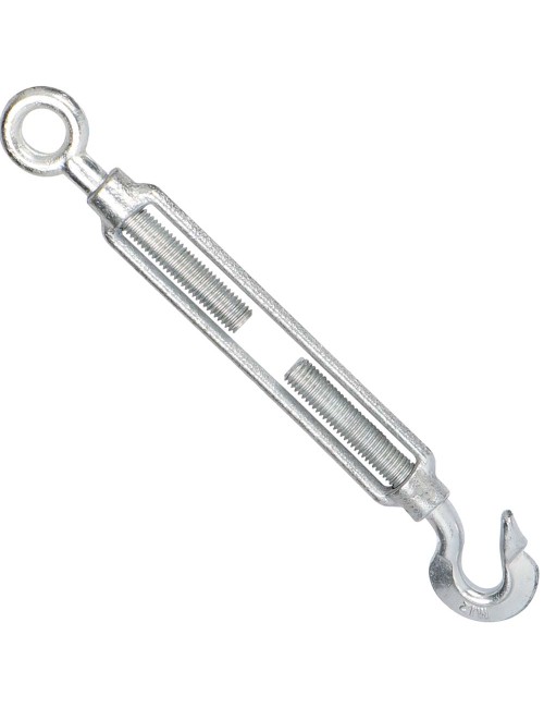 ELEC. GALV. COMM. TYPE TURNBUCKLE W/ HOOK & EYE 12 MM