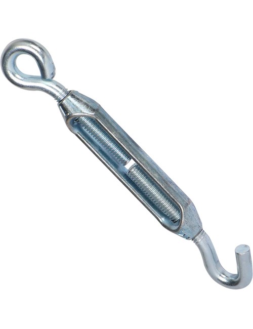 ELEC. GALV. U.S. TYPE TURNBUCKLE W/ HOOK & EYE 3/8"