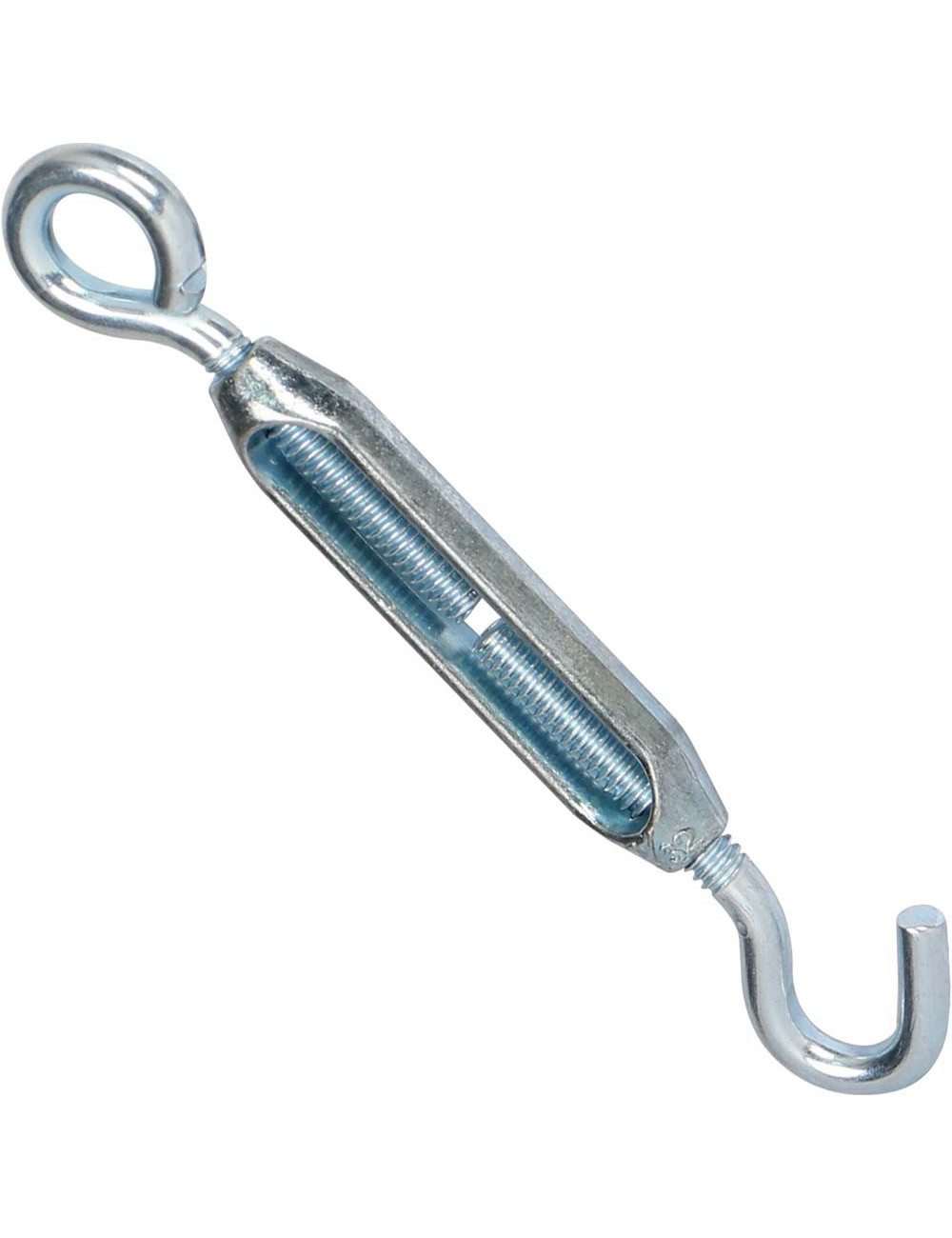 ELEC. GALV. U.S. TYPE TURNBUCKLE W/ HOOK & EYE 7/32"