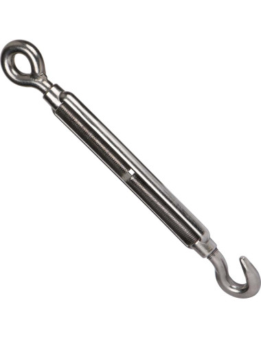 STAINLESS STEEL TURNBUCKLE W/ HOOK & EYE 20 MM