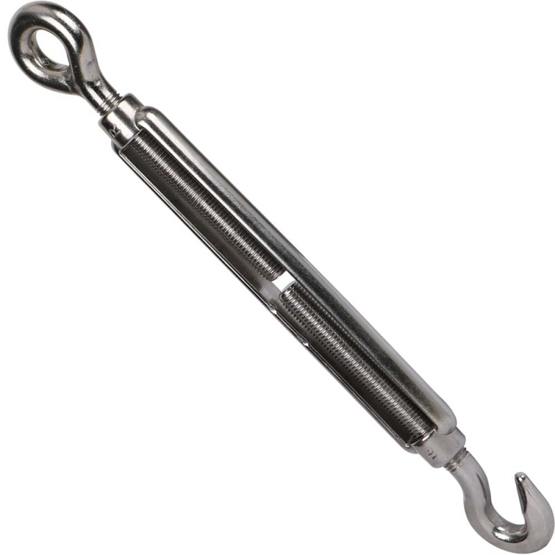 STAINLESS STEEL TURNBUCKLE W/ HOOK & EYE 16 MM