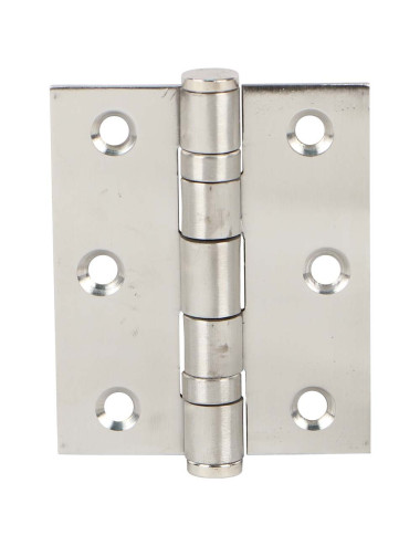 SS WOOD HINGE SILVER 3" x 2.5" x 2