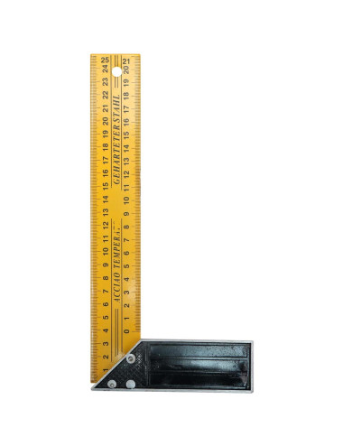CARPENTER TRY SQUARE YELLOW 10" X 250 MM