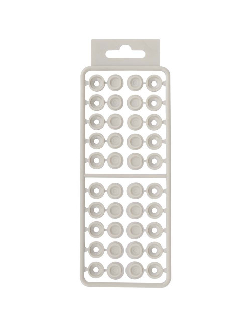 PLASTIC SCREW WITH WASHER WHITE