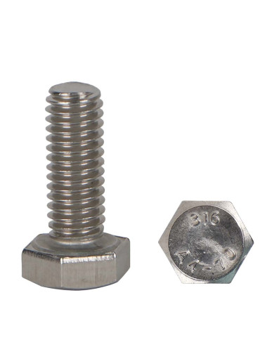 SS.316 HEX BOLT M6x16