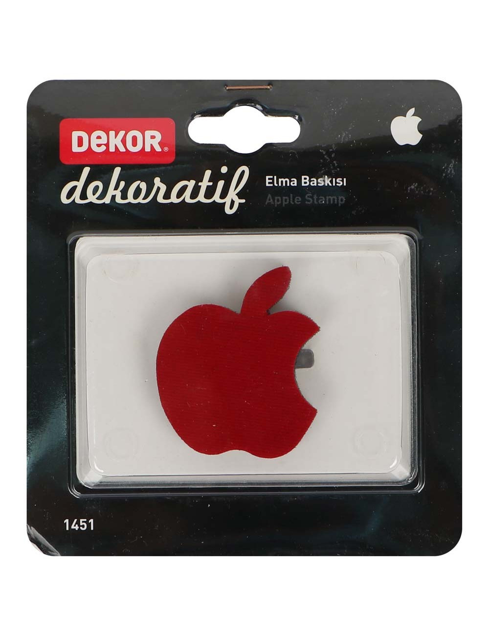 1451 APPLE DESIGN EFFECT STAMP 8 CM