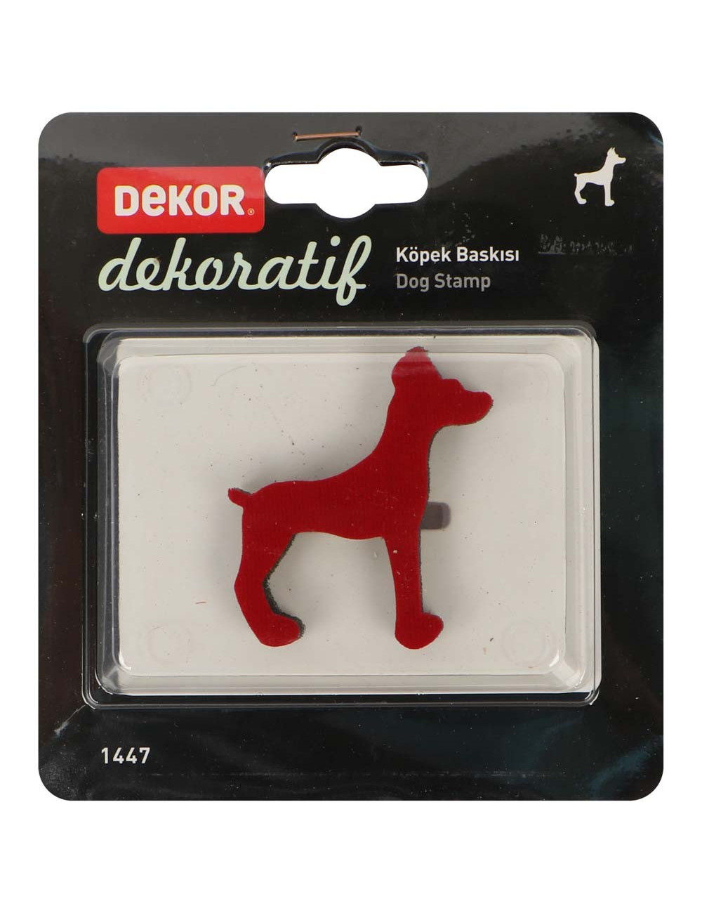1447 DOG DESIGN EFFECT STAMP 8 CM
