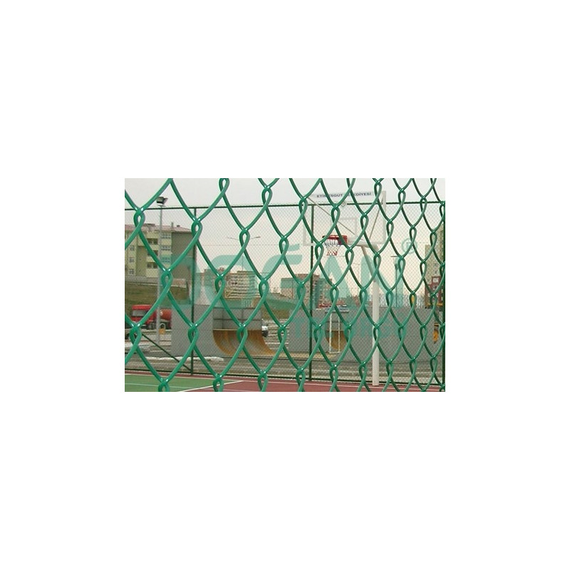 PVC Chain Link Fence 2.5 x 2.5 x 4.5MM x 2M x 15M (72KGS) - CHN