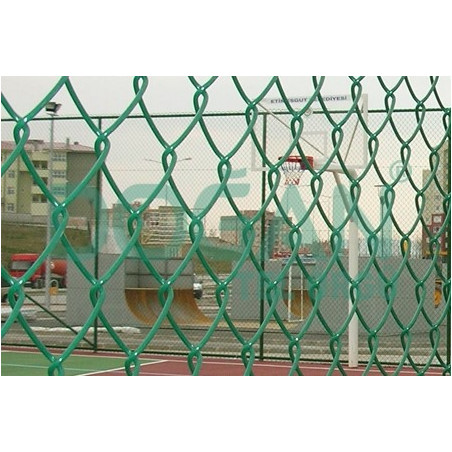 PVC Chain Link Fence 2.5 x 2.5 x 4.5MM x 2M x 15M (72KGS) - CHN