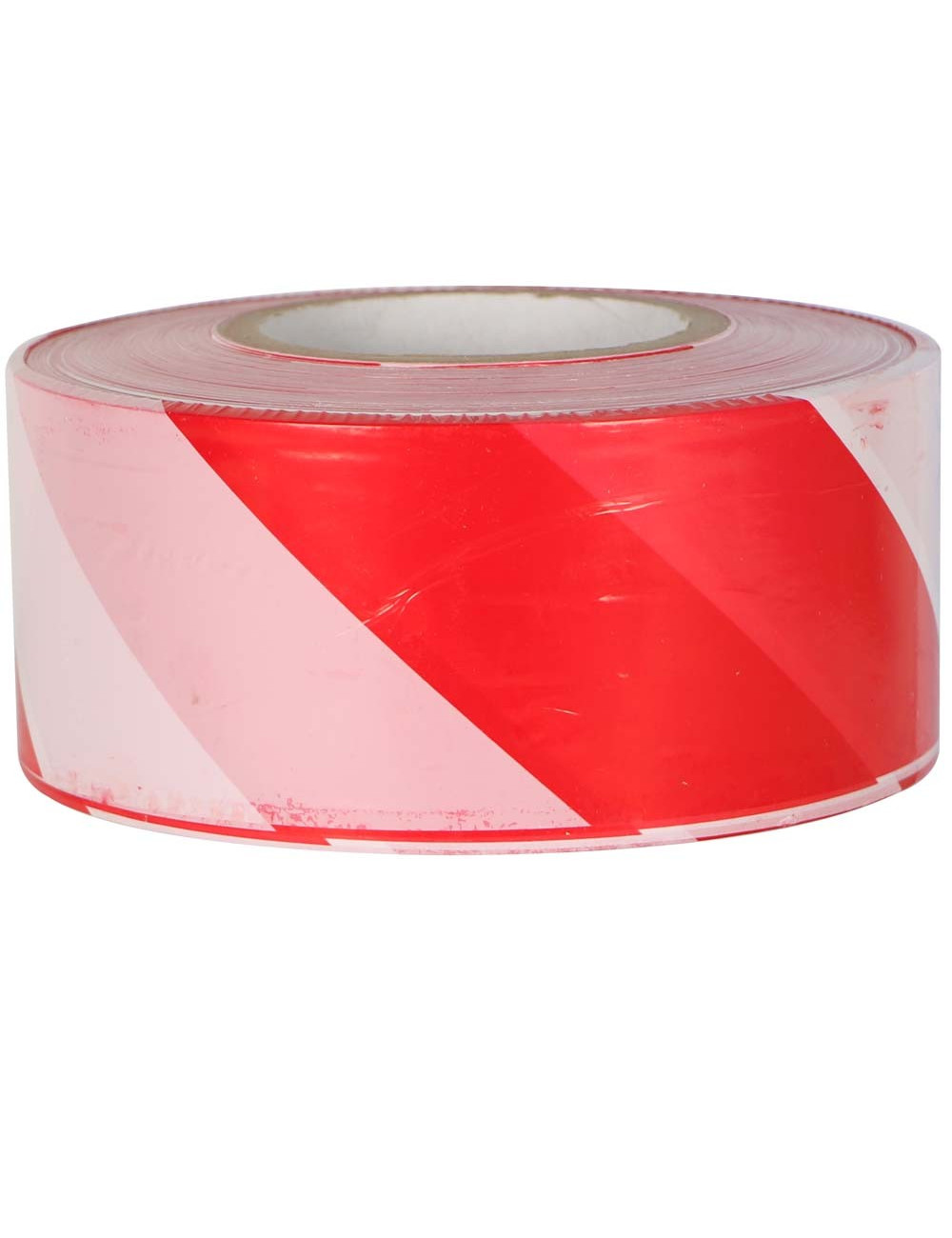 P.E. WARNING TAPE RED/WHITE 30 MIC 7 CM x 500 MTR