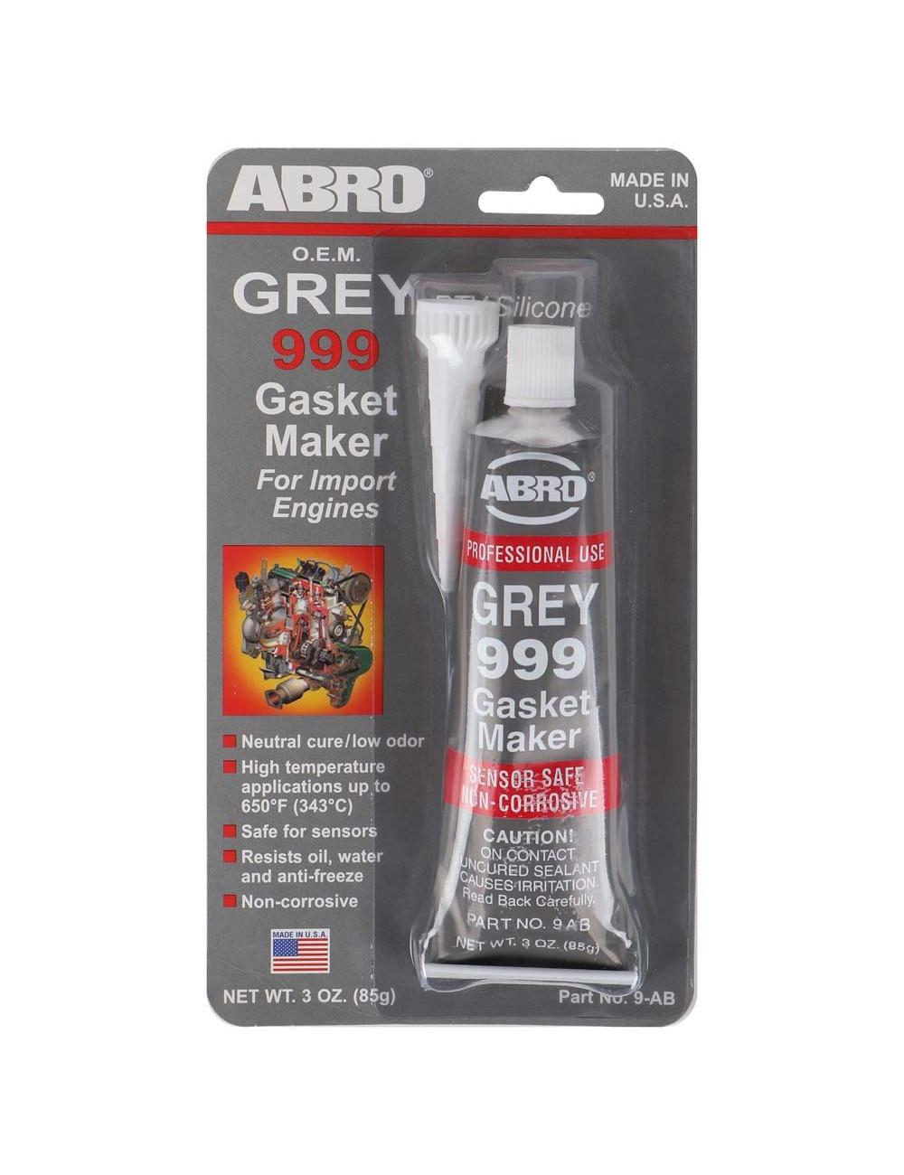 9AB ABRO SILICON GASKET MAKER GREY