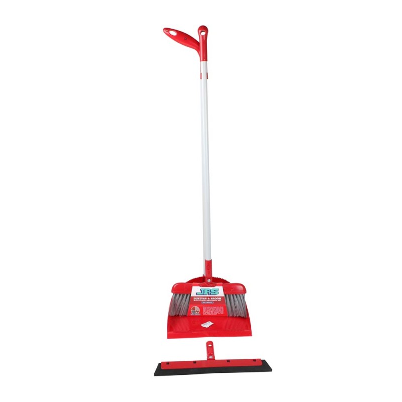 J13001 DUSTPAN & BROOM WITH FLOOR SQUEEGEE SET
