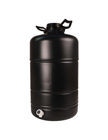 PLASTIC BLACK GALLON WITH TAP 15 LTR