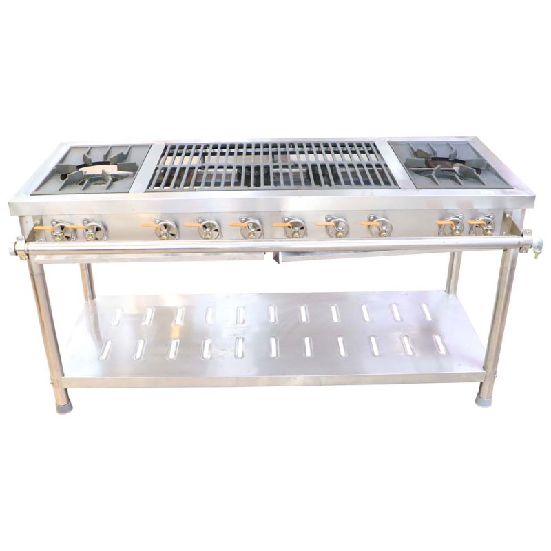 BURNER GAS COOKER 2 BIG & 6 LITTLE STOVE