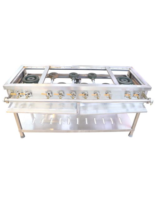 BURNER GAS COOKER 2 BIG & 6 LITTLE STOVE