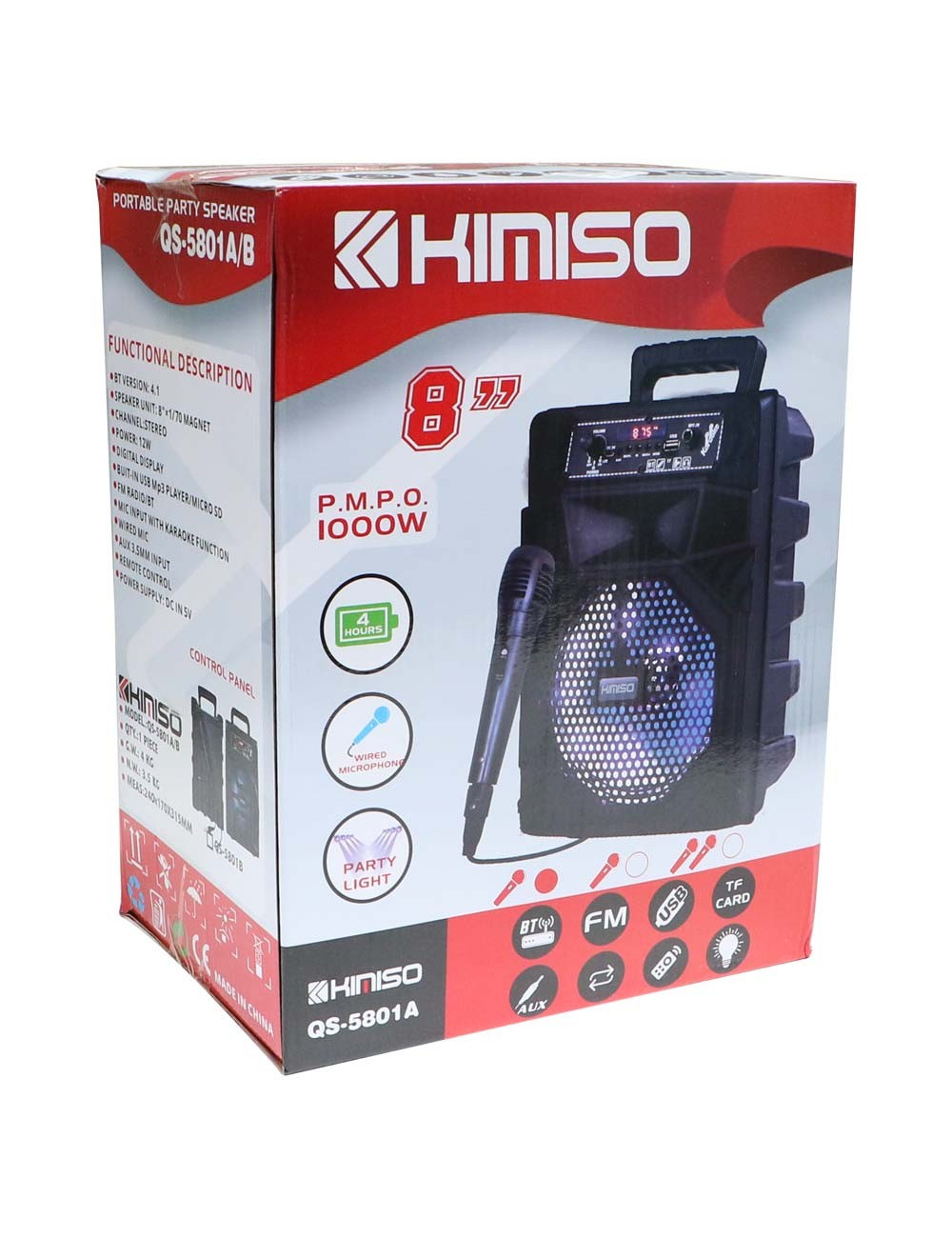 QS5801A/B مع ميكروفونW سماعة مكبر صوت بلوتوث 1000
