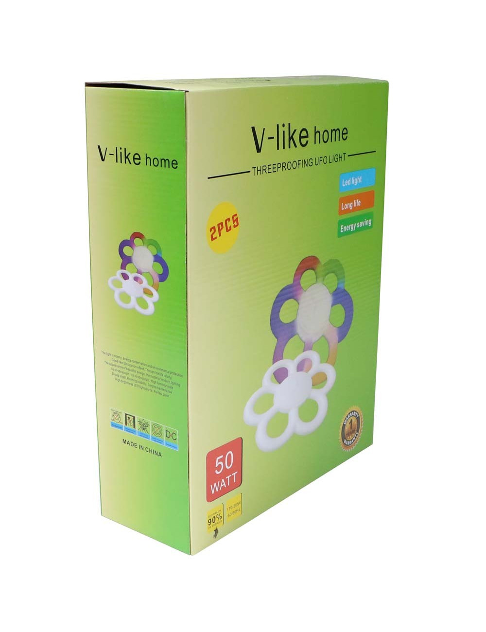 V-LIKE HOME لمبة توفير طاقة وردة 50 وات
