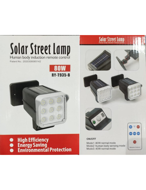 RY-T935-B SOLAR POWERED OUTDOOR LIGHT WITH REMOTE
