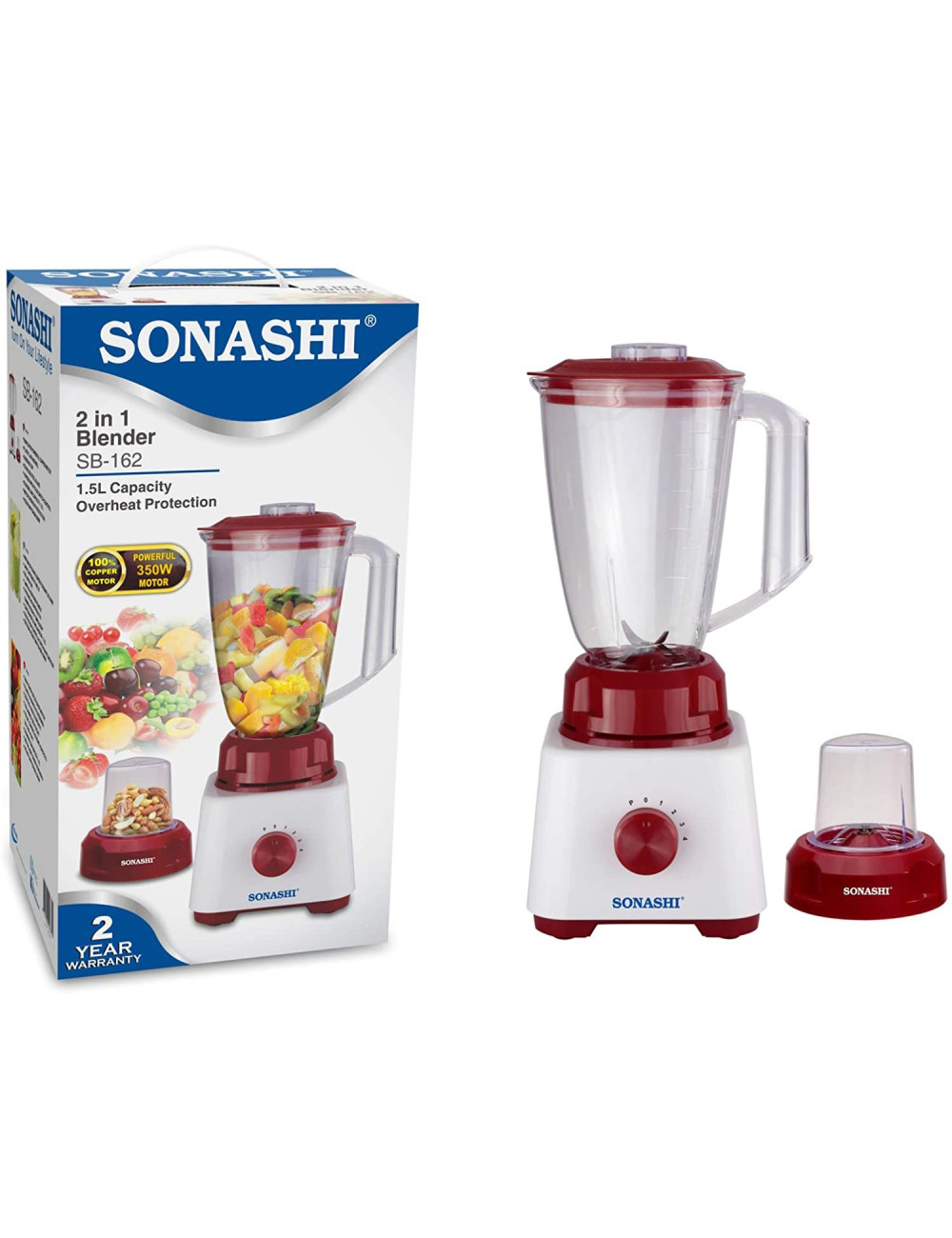 خلاط  + مطحنة  SB -162  SONASHI 2 IN 1