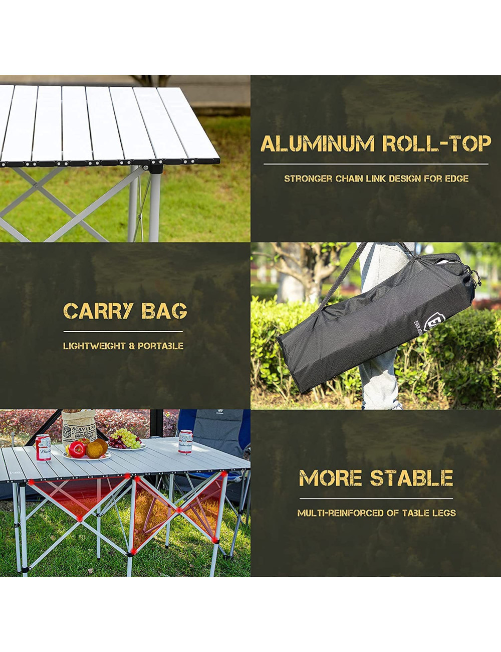 JAS-OT02 FOLDABLE ALUMINIUM OUTDOOR TABLE 140 x 70 x 70 CM