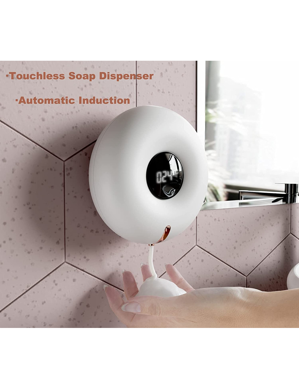 2073 RECHARGEABLE HAND SANITIZER WITH SENSOR & ROOM TEMPRETURE