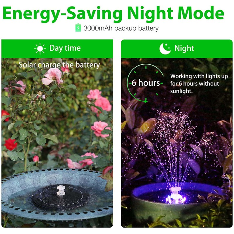 SP13D LED نافورة طاقة شمسية مع لايت