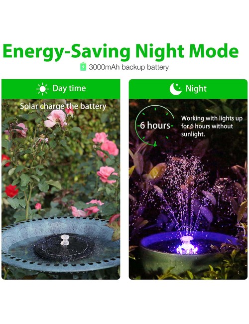 SP13D SOLAR FOUNTAIN WITH LED 160MM