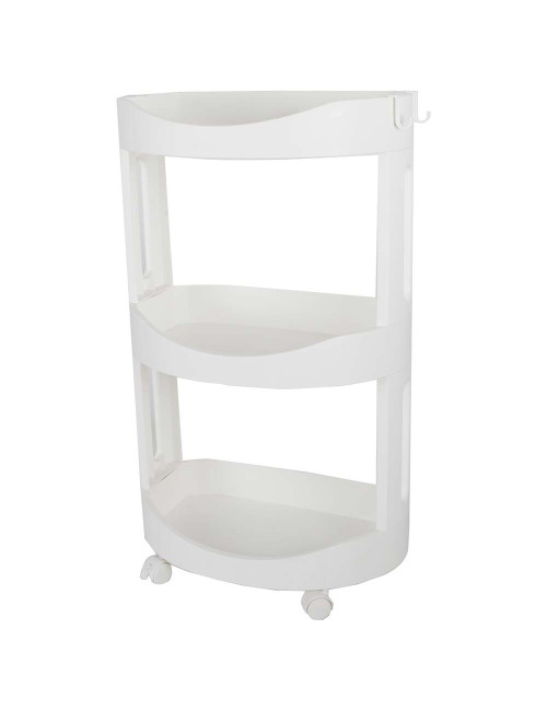 7014 38*23*64 رف تخزين بيضوى 3 طايق ملون