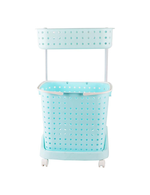 DOUBLE LAYER LAUNDRY STORAGE BASKET MULTICOLOR 45*32*80