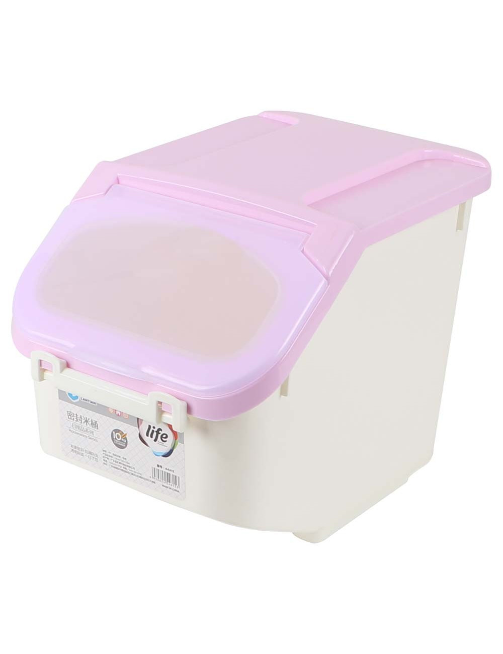 MEDIUM PLASTIC STORAGE CONTAINER WITH LID