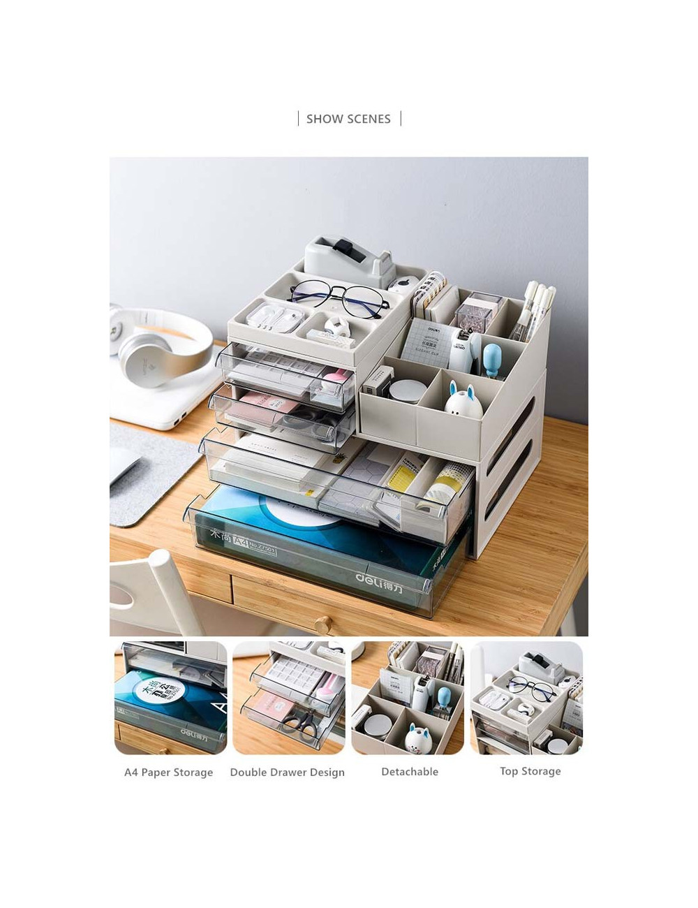 6304 DESK STORAGE BOX MULTICOLOR 34*24*25.5