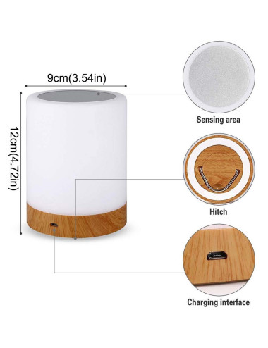 لمبة ديكور قاعدة خشب مع علاق 2041