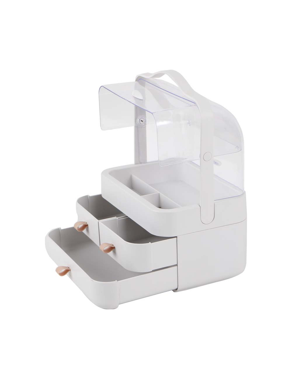 26.5*18.2*34.7 صندوق حفظ مستحضرات تجميل ملون