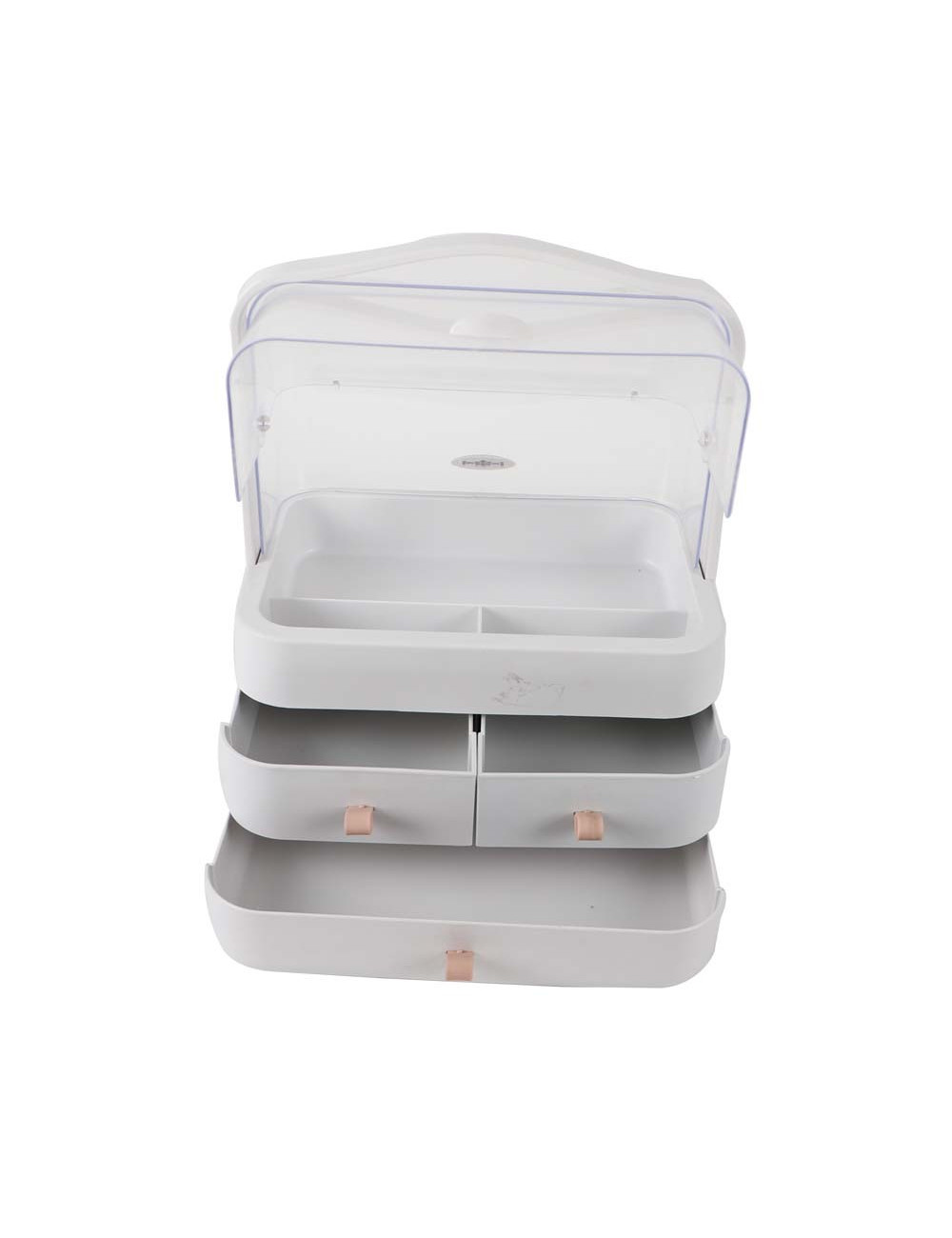 29.8*20.4*39.5 صندوق حفظ مستحضرات تجميل كبير ملون