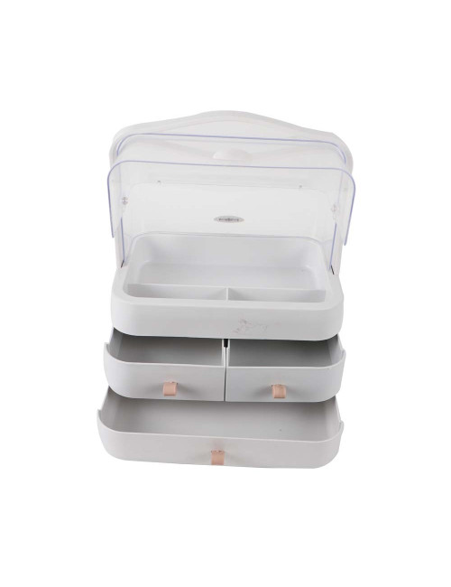 29.8*20.4*39.5 صندوق حفظ مستحضرات تجميل كبير ملون