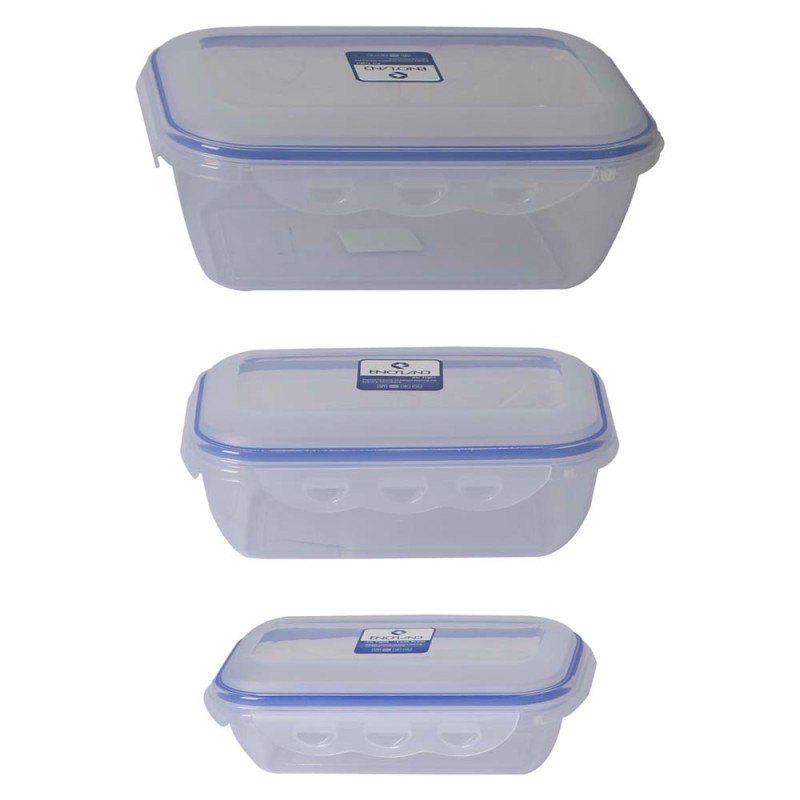 TRANSPARENT FOOD CONTAINER 3 PIECE SET