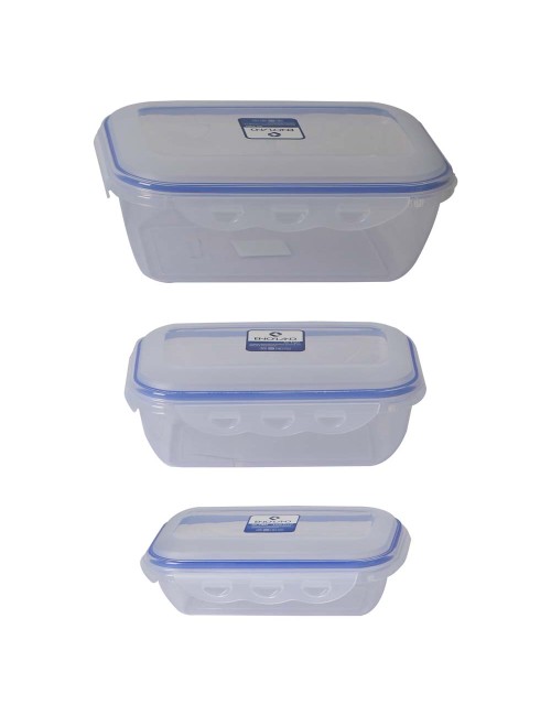 TRANSPARENT FOOD CONTAINER 3 PIECE SET