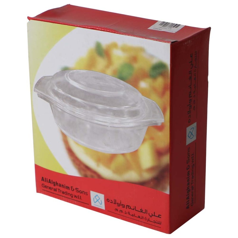 طاسة زجاج مع غطاء