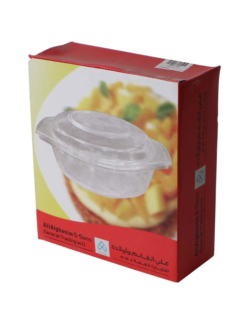 طاسة زجاج مع غطاء