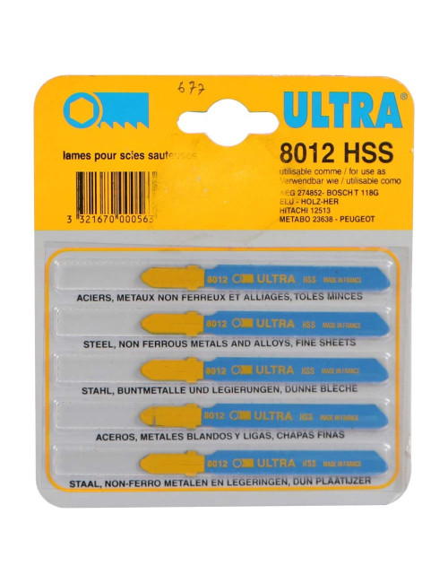ULTRA 8012 HSS JIGSAW BLADE