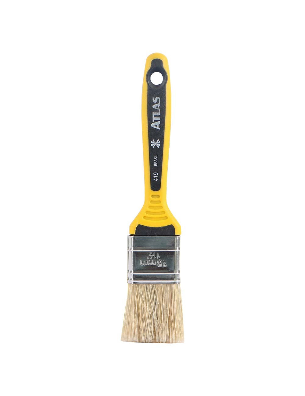ATLAS 419 PAINT BRUSH RUBBER HANDLEYELLOW 1.5"